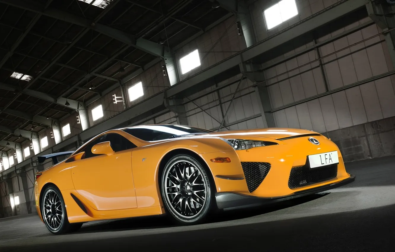 Photo wallpaper orange, side view, Lexus, lexus lfa, Sideview