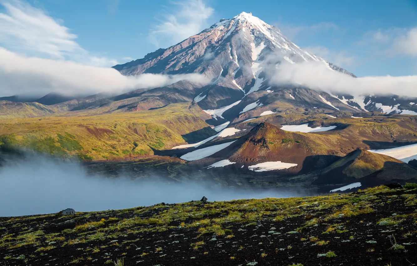 Photo wallpaper Mountains, Russia, Russia, Kamchatka, Mountains, Kamchatka
