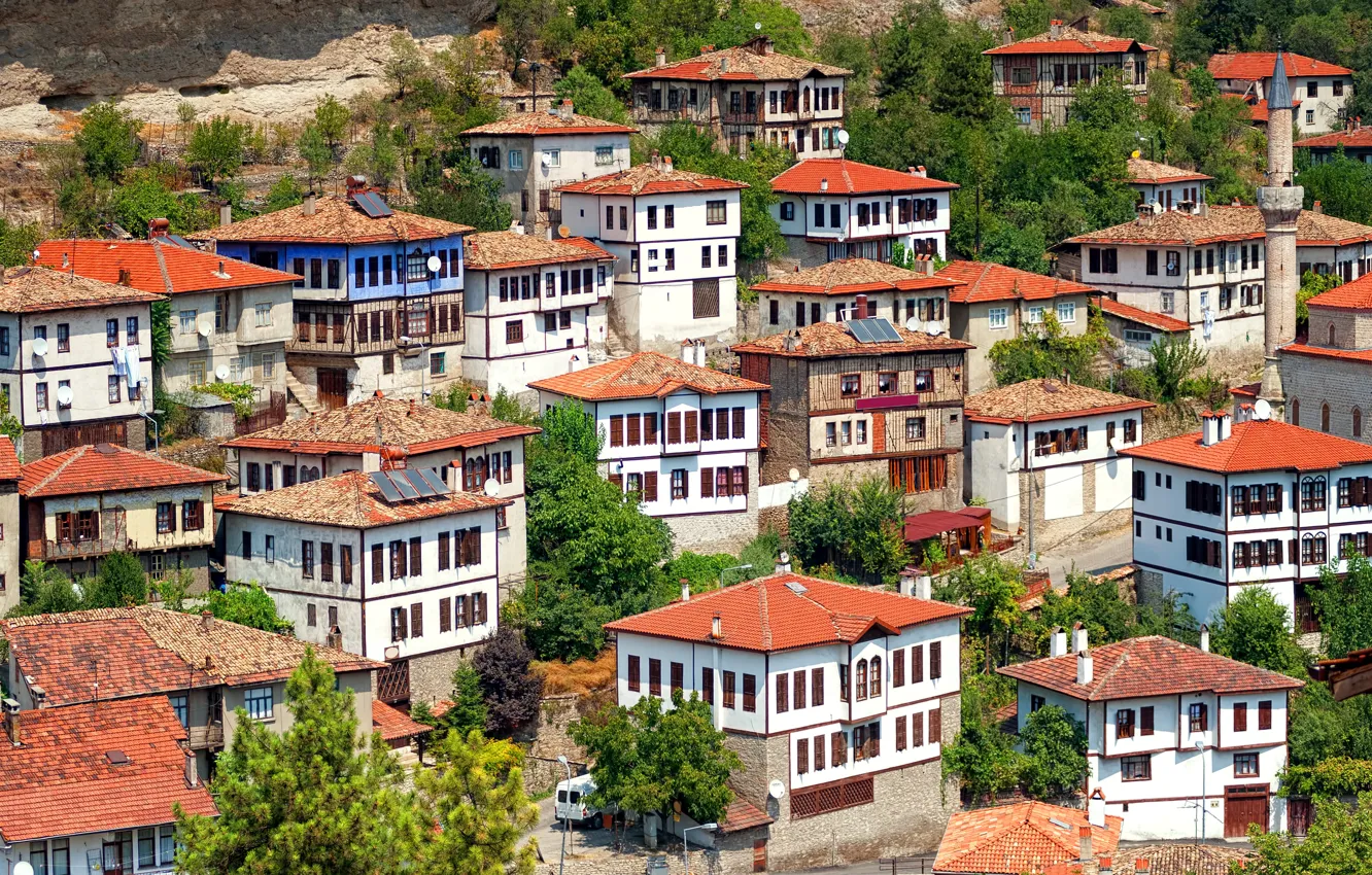 Photo wallpaper houses, Turkey, safranbolu