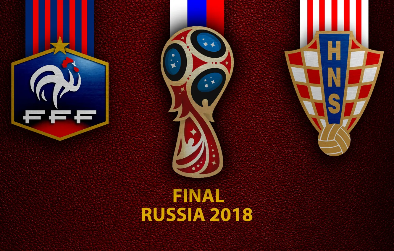 Photo wallpaper wallpaper, logo, fifa world cup, football, Sport, Final, Russia 2018, France vs Croatia