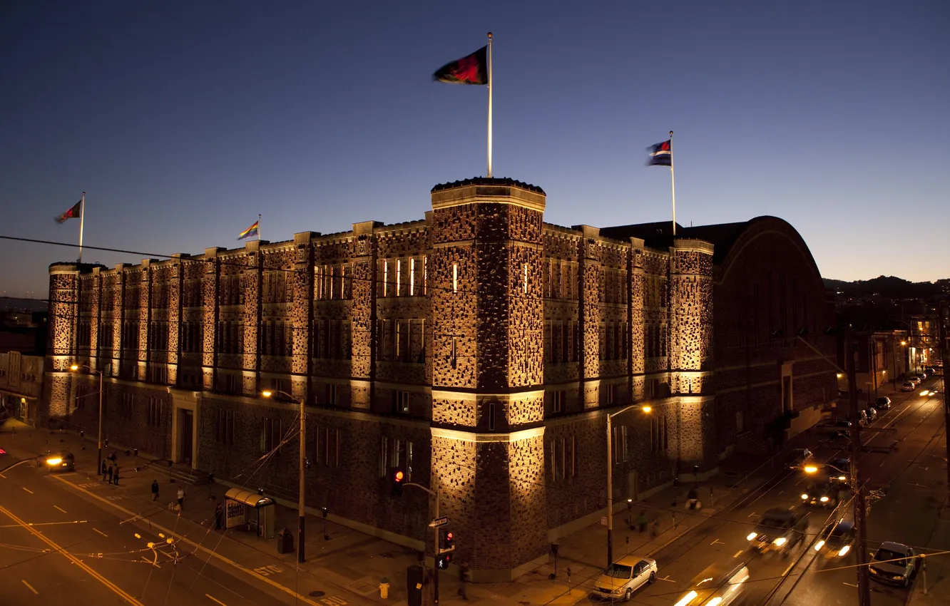 Photo wallpaper San Francisco National Guard Armory, San Francisco Arsenal, San Francisco National Guard Armory and Arsenal, …