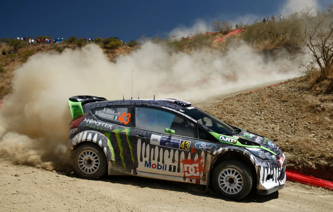Photo wallpaper sand, Ford, dust, WRC, Ken Block, Rally, Rally, Fiesta