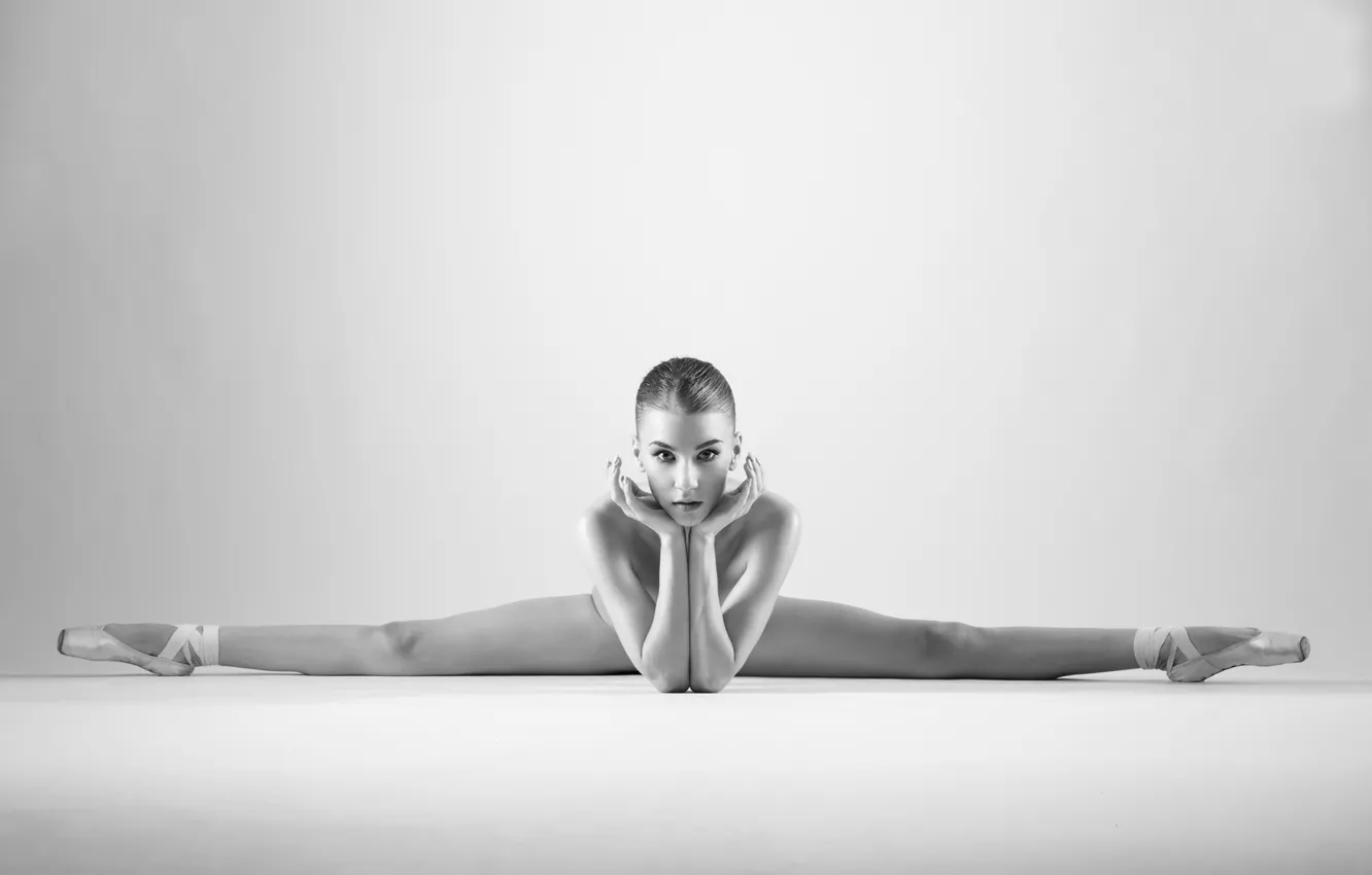 Photo wallpaper look, pose, background, ballerina, Nude