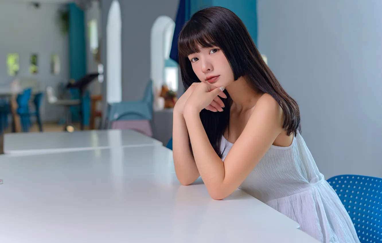 Photo wallpaper look, girl, Asian