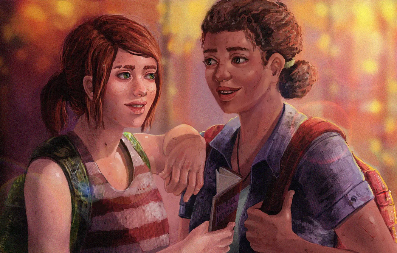 Photo wallpaper Game, Naughty Dog, Ellie, Riley, The Last Of Us Left Behind