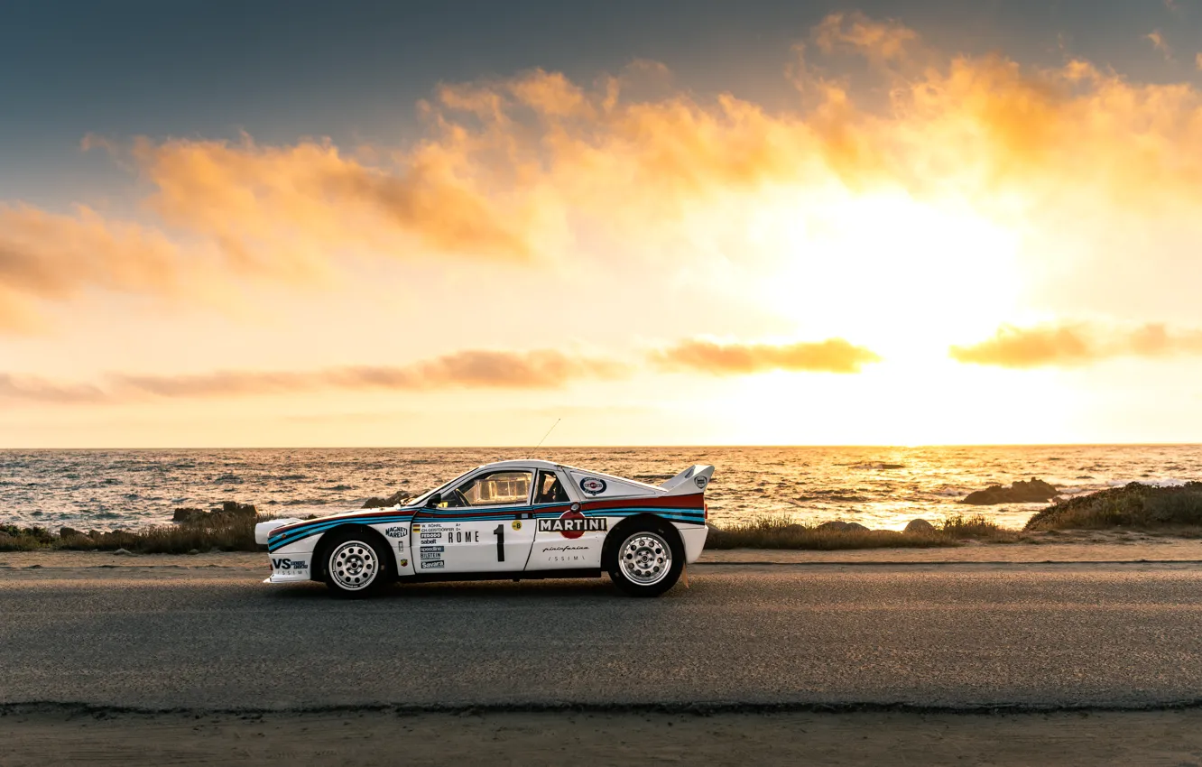 Photo wallpaper Lancia, Rally, Group B, side view, Lancia Rally 037