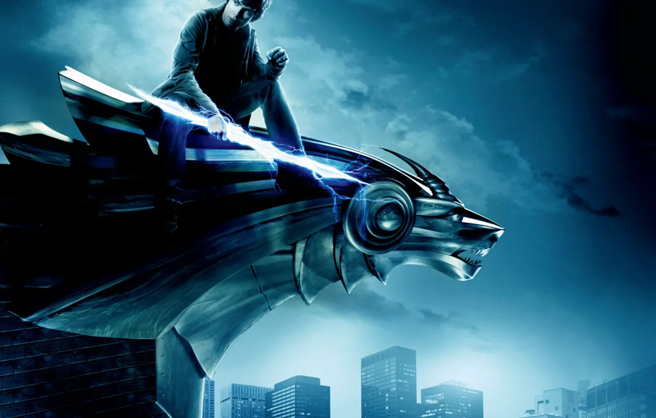 Photo wallpaper the sky, the city, Lord of lightning