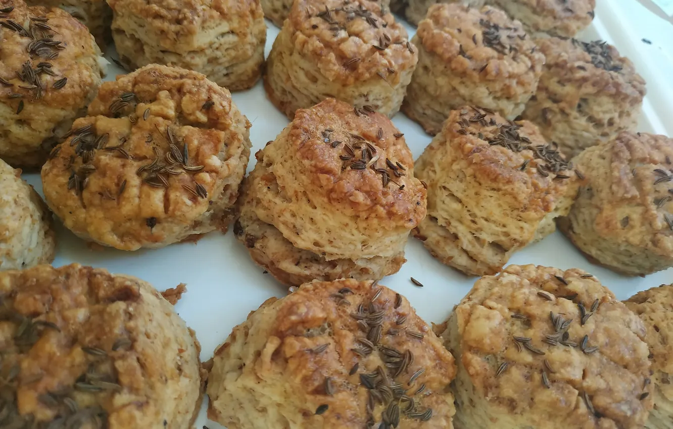 Photo wallpaper scone, caraway seed, greaves