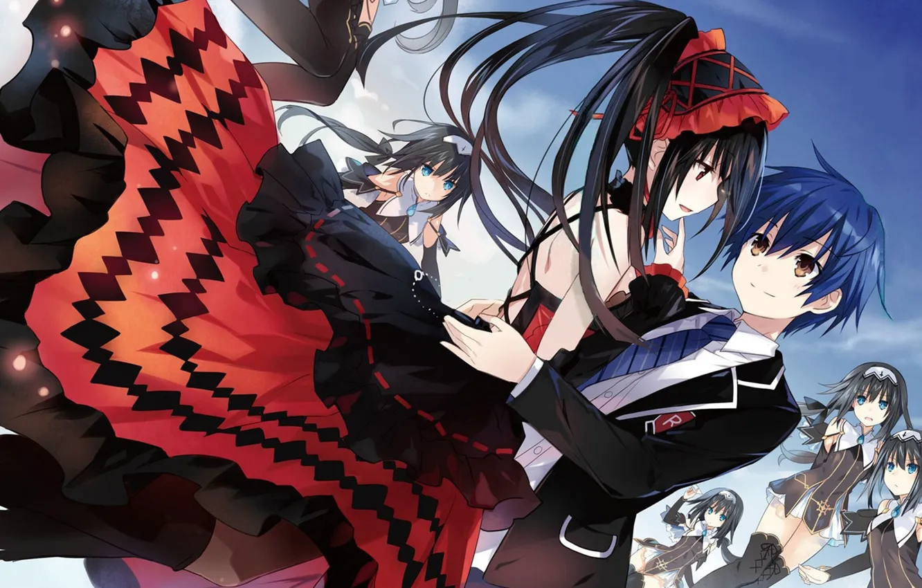 Photo wallpaper anime, art, a couple, tokisaki kurumi, tsuna of the latter, Date A Live, arusu marina, …