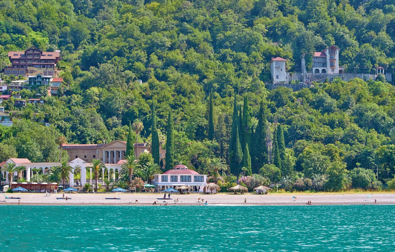 Photo wallpaper sea, beach, nature, beach, sea, nature, Abkhazia, Abkhazia