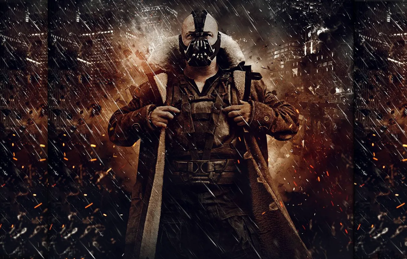 Photo wallpaper dark, Batman, Bane, Rises, knight