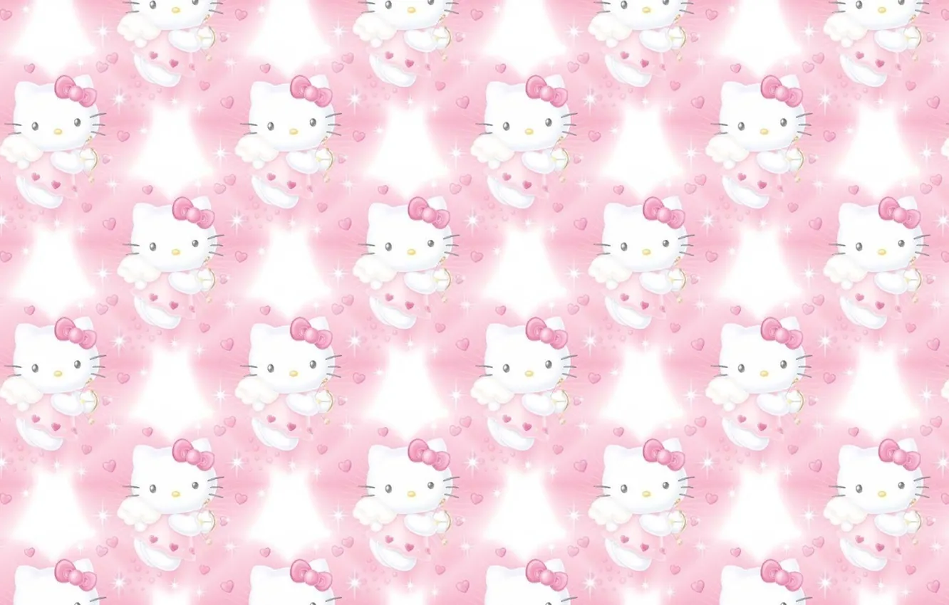 Photo wallpaper background, texture, art, bow, kitty, Kitty, Kitty