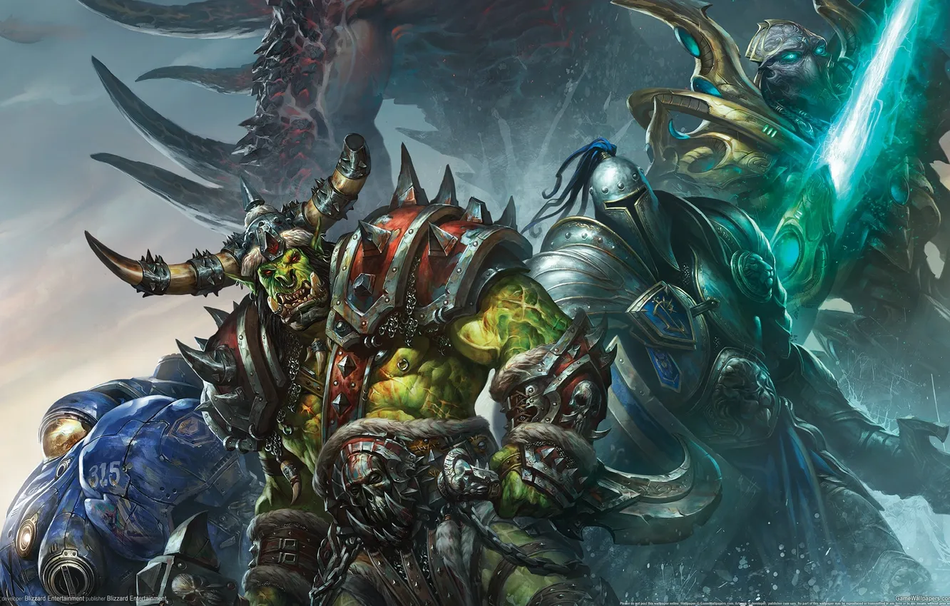Photo wallpaper starcraft, diablo, warcraft, Blizzard Entertainment