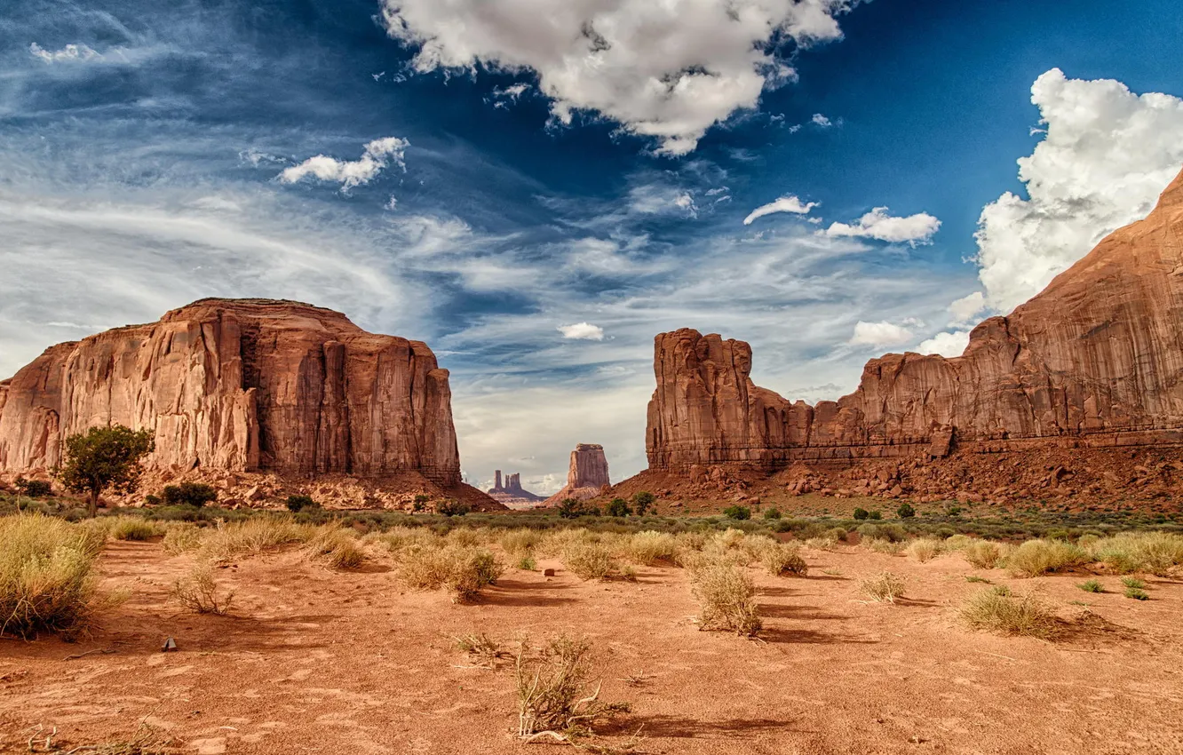 Photo wallpaper mountains, nature, desert, canyon