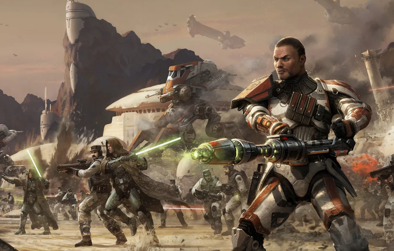 Photo wallpaper war, Star Wars, soldiers, star wars, the old republic