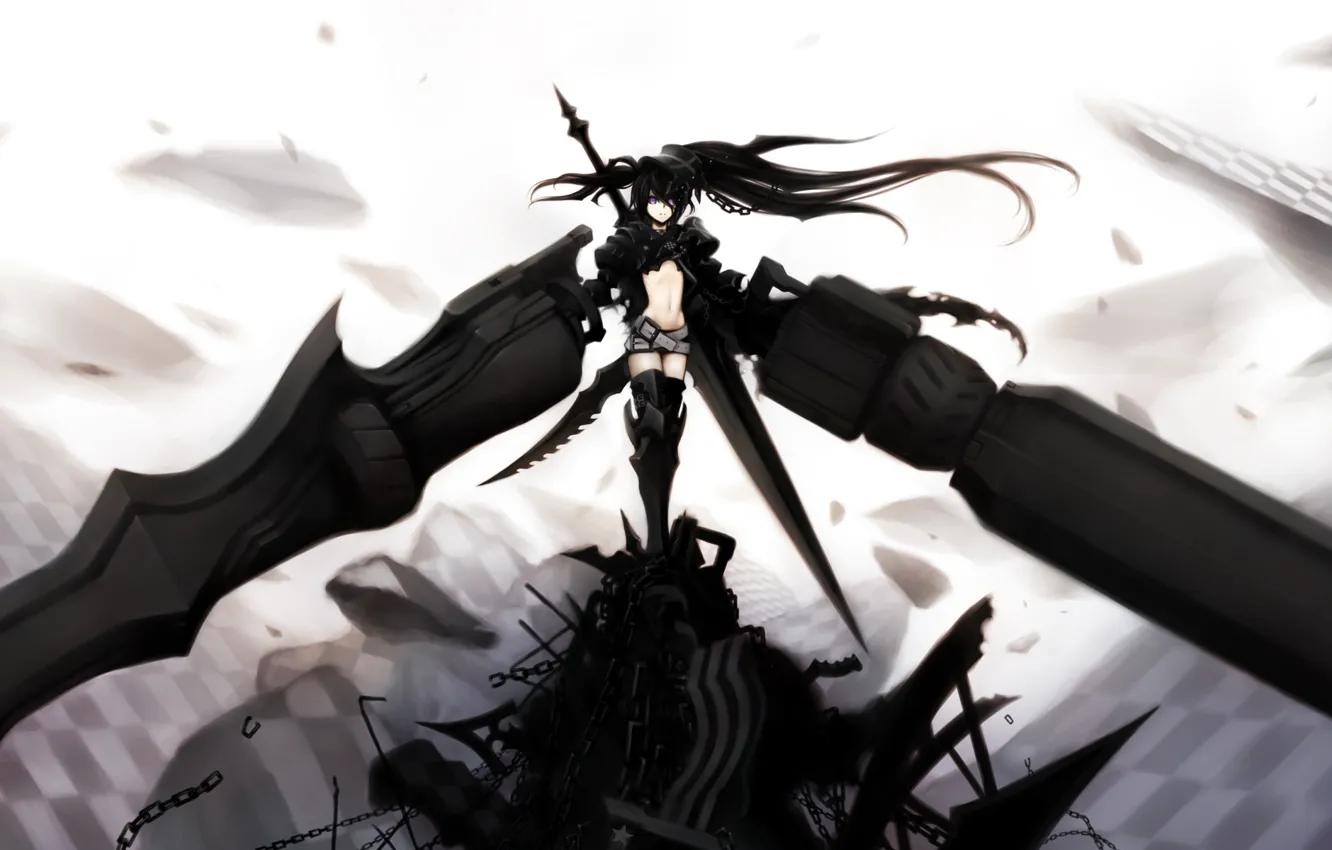 Photo wallpaper sword, black rock shooter, weapon