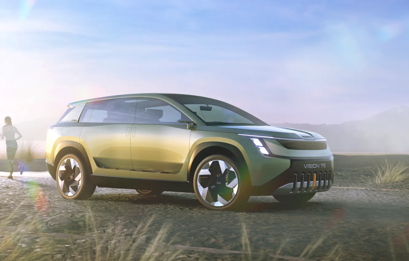 Photo wallpaper Concept, The concept, Skoda, Electric, 2022, eMobility, Electro vehicle, Skoda Vision 7S