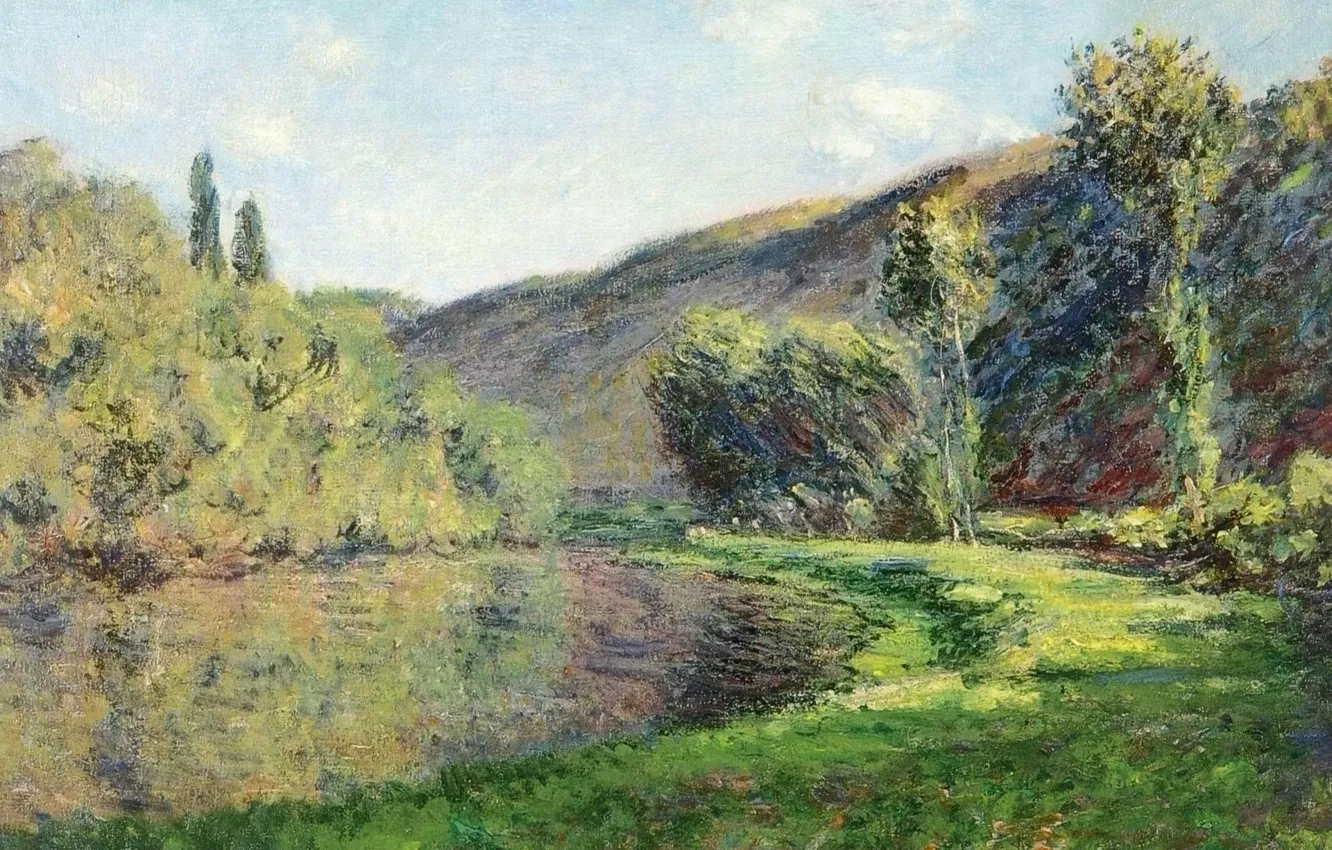 Photo wallpaper landscape, nature, picture, Claude Monet, Hay in Gefosse