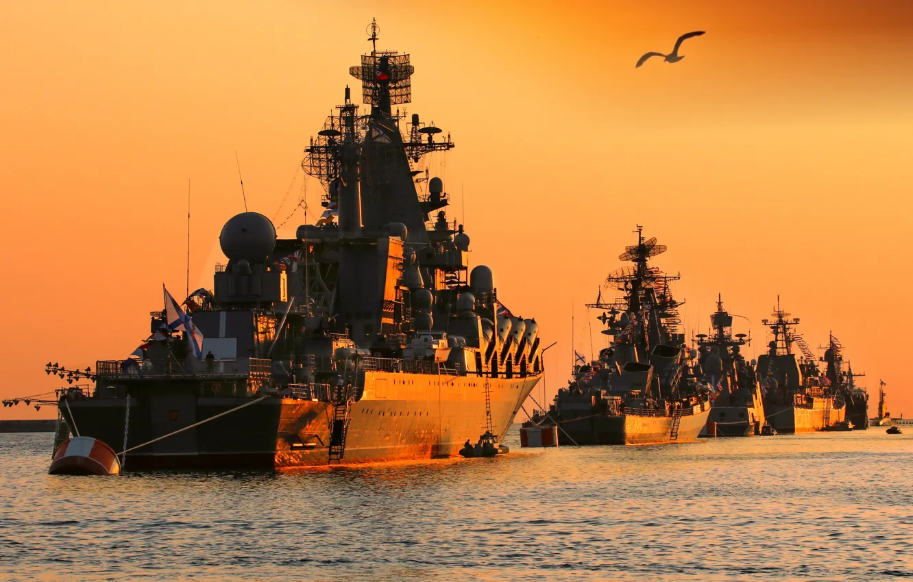 Photo wallpaper ships, Sevastopol, parade