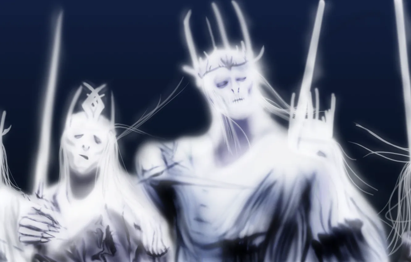 Photo wallpaper the Lord of the rings, painting, Nazgul, The Lord of the Rings, artwork, Black riders