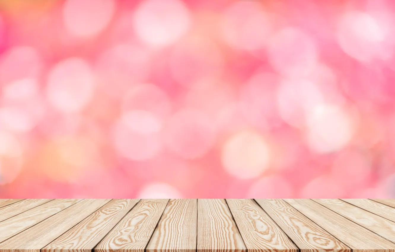 Photo wallpaper background, tree, pink, Board, wood, pink, background, bokeh