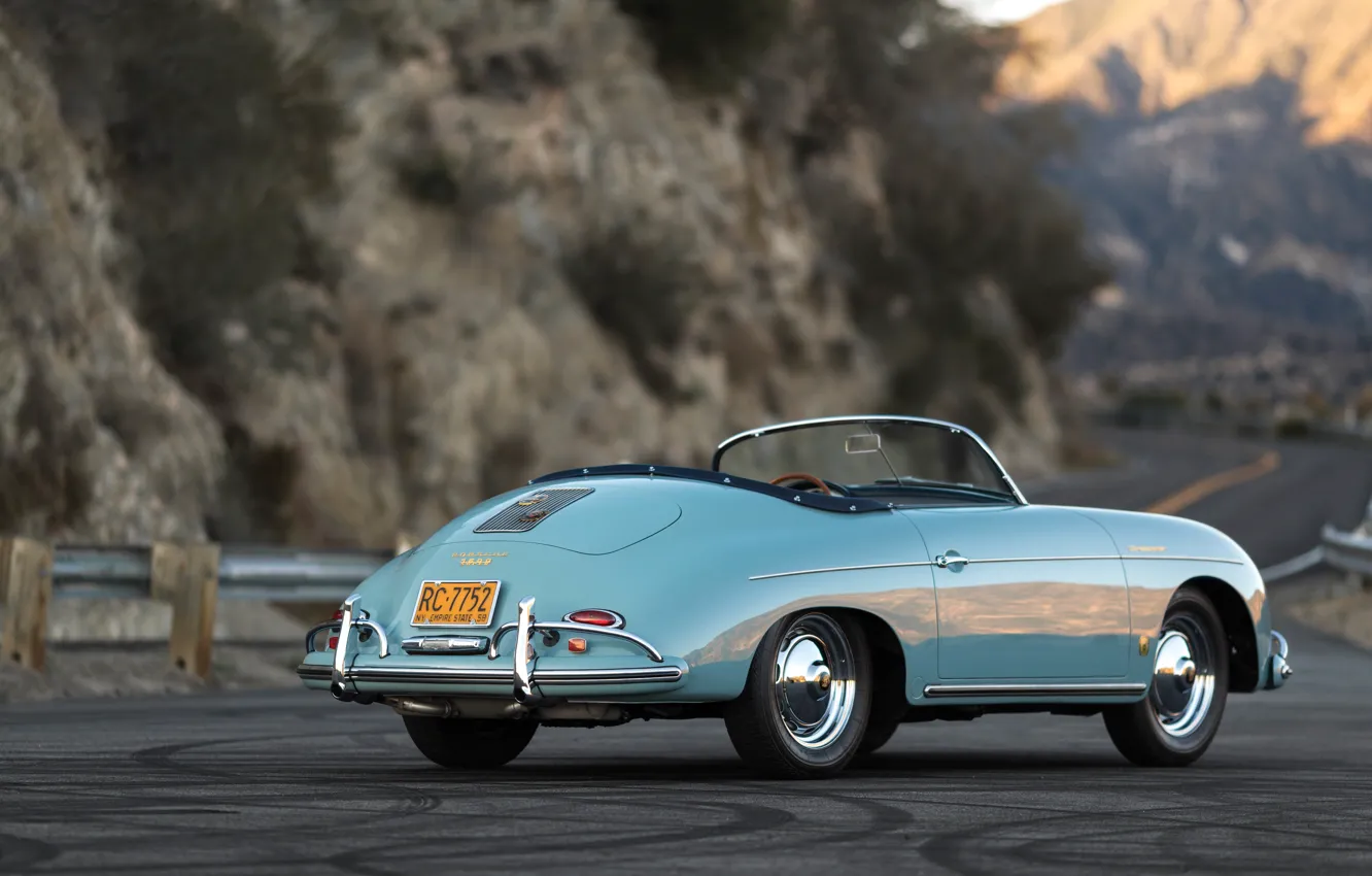 Photo wallpaper Porsche, 356, 1958, rear view, Porsche 356A 1600 Super Speedster