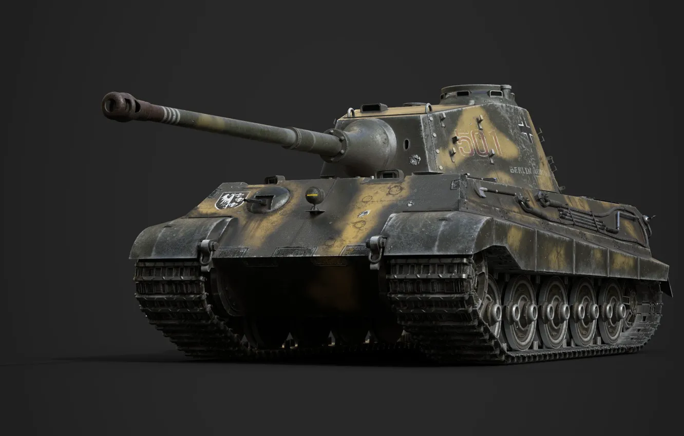 Photo wallpaper German, heavy tank, Tiger 2