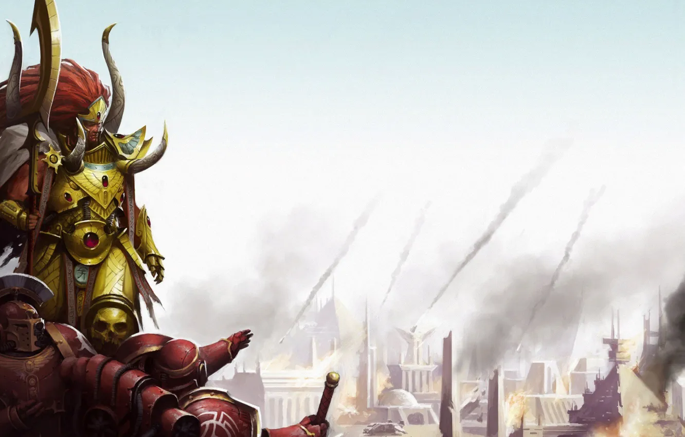 Photo wallpaper Horus Heresy, space marines, Prospero Burns, Warhammer 40 000, Magnus the Red, primarch, Thousand Sons