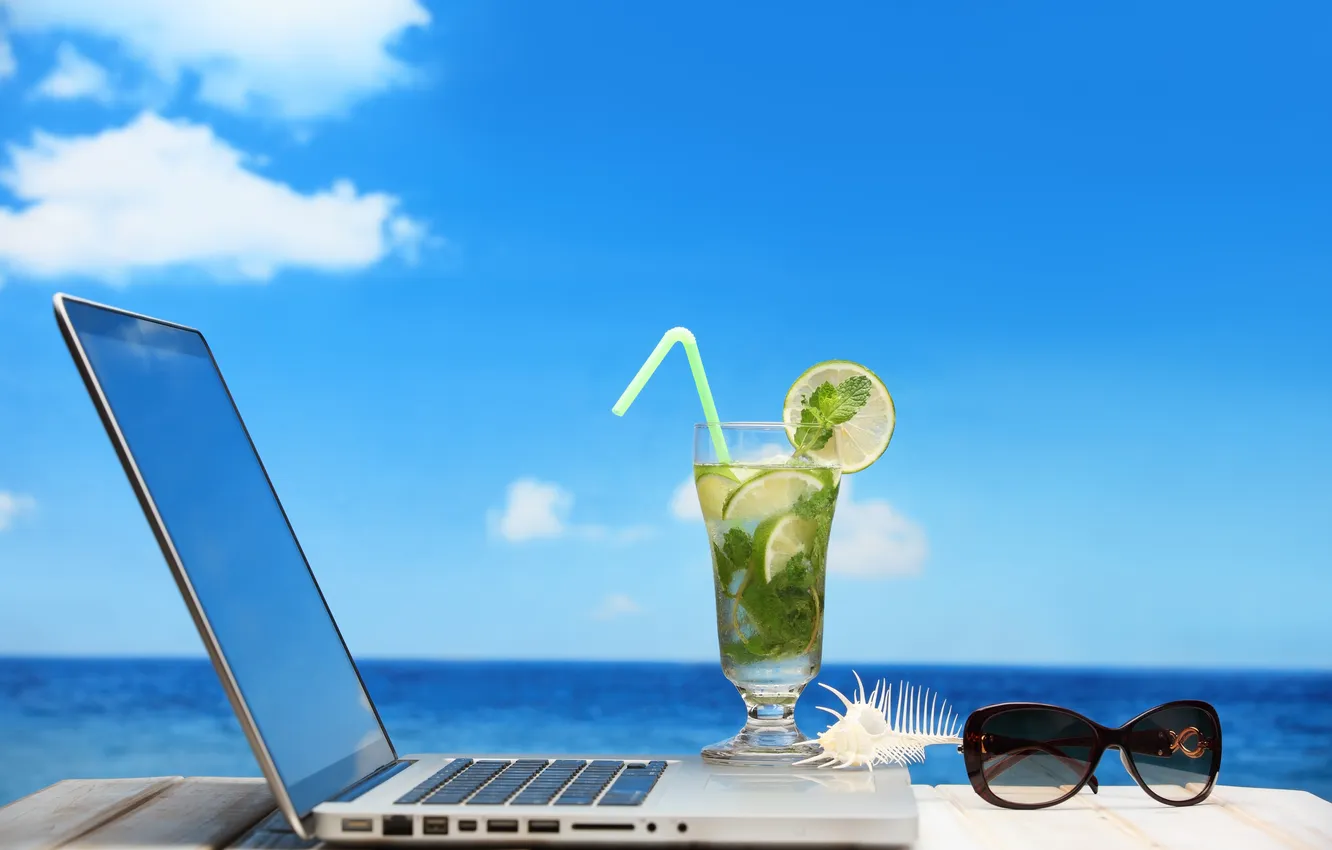 Photo wallpaper sea, beach, summer, the sun, stay, summer, beach, vacation