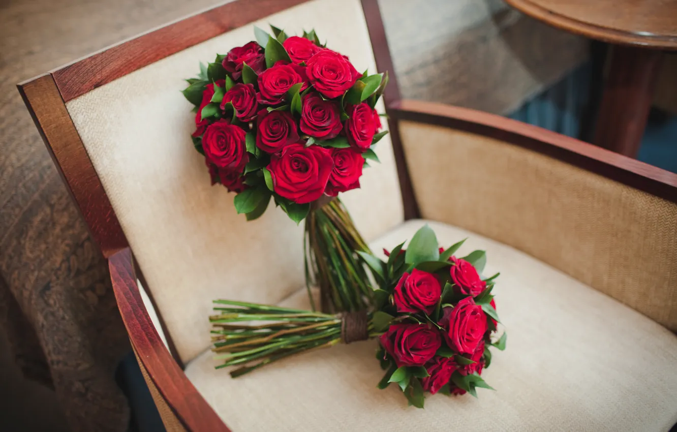 Photo wallpaper roses, bouquet, wedding