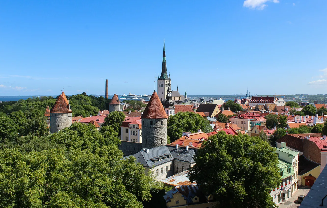 Photo wallpaper Estonia, Tallinn, panorama, fortress