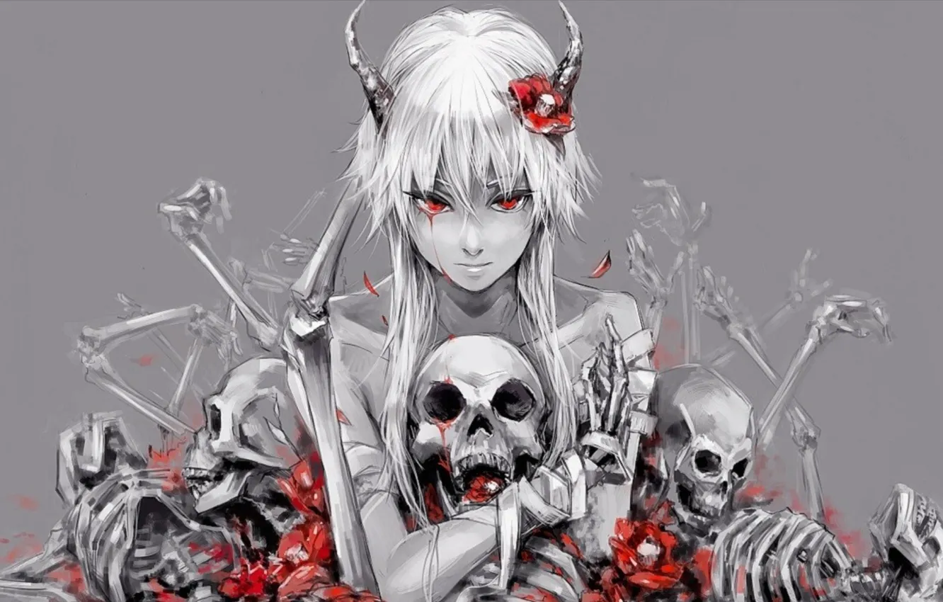 Photo wallpaper look, background, the demon, Mirai Nikki, future diary