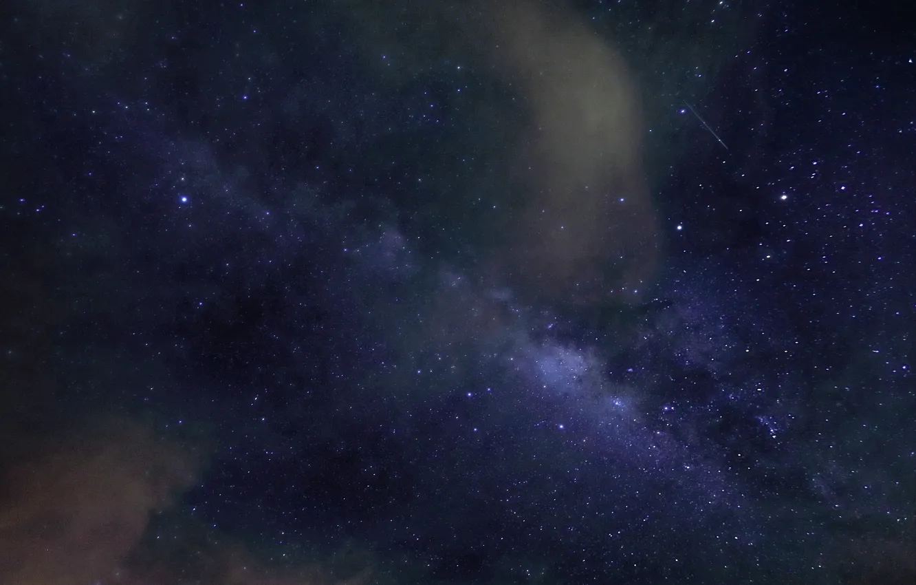 Photo wallpaper stars, clouds, night, the milky way