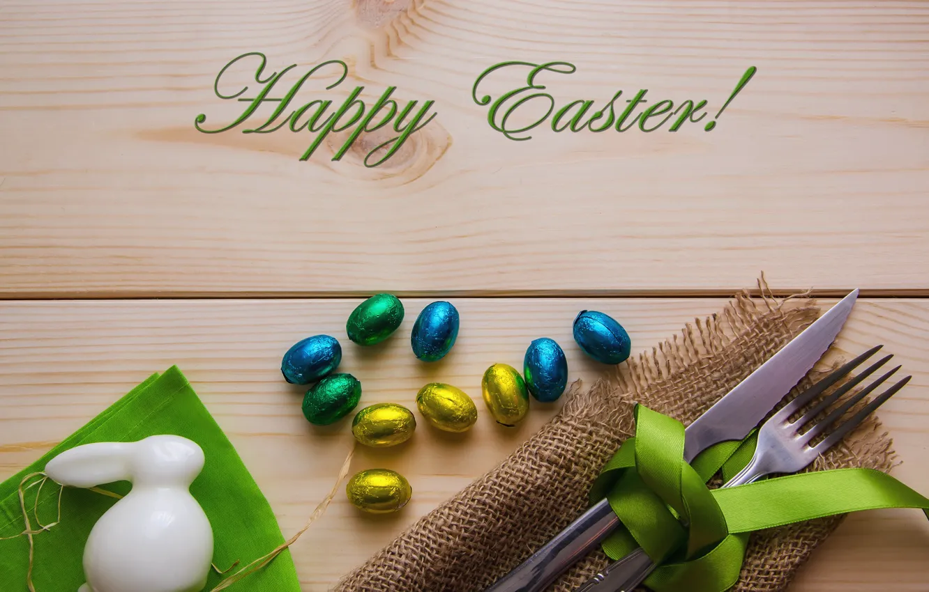 Photo wallpaper holiday, Easter, rabbit, holiday, serving, happy easter, vasanty
