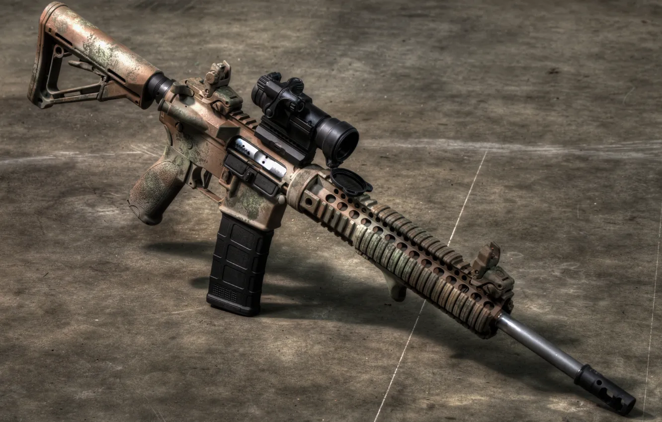 Photo wallpaper weapons, assault rifle, AR-15, assault rifle