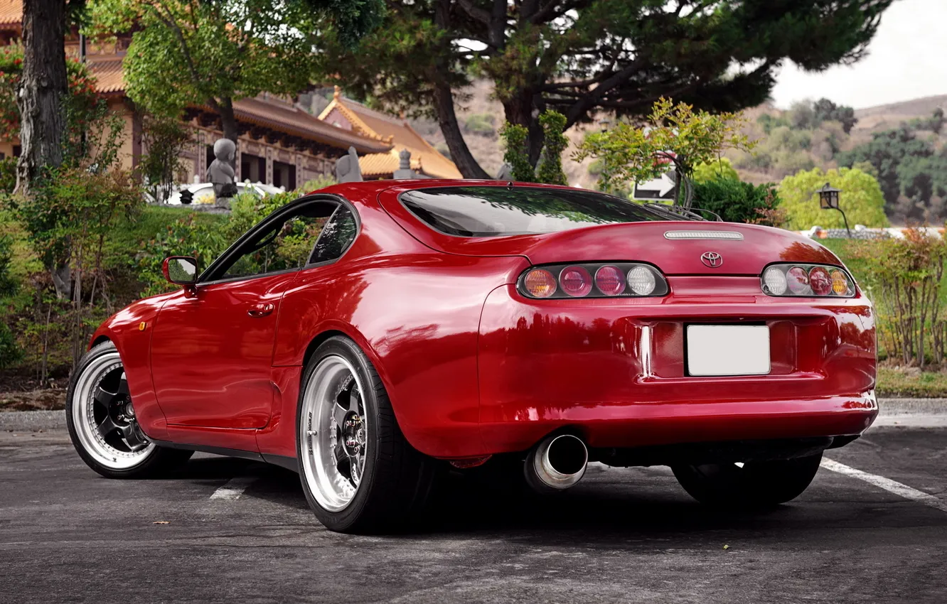 Photo wallpaper red, supra, red, toyota, tuning
