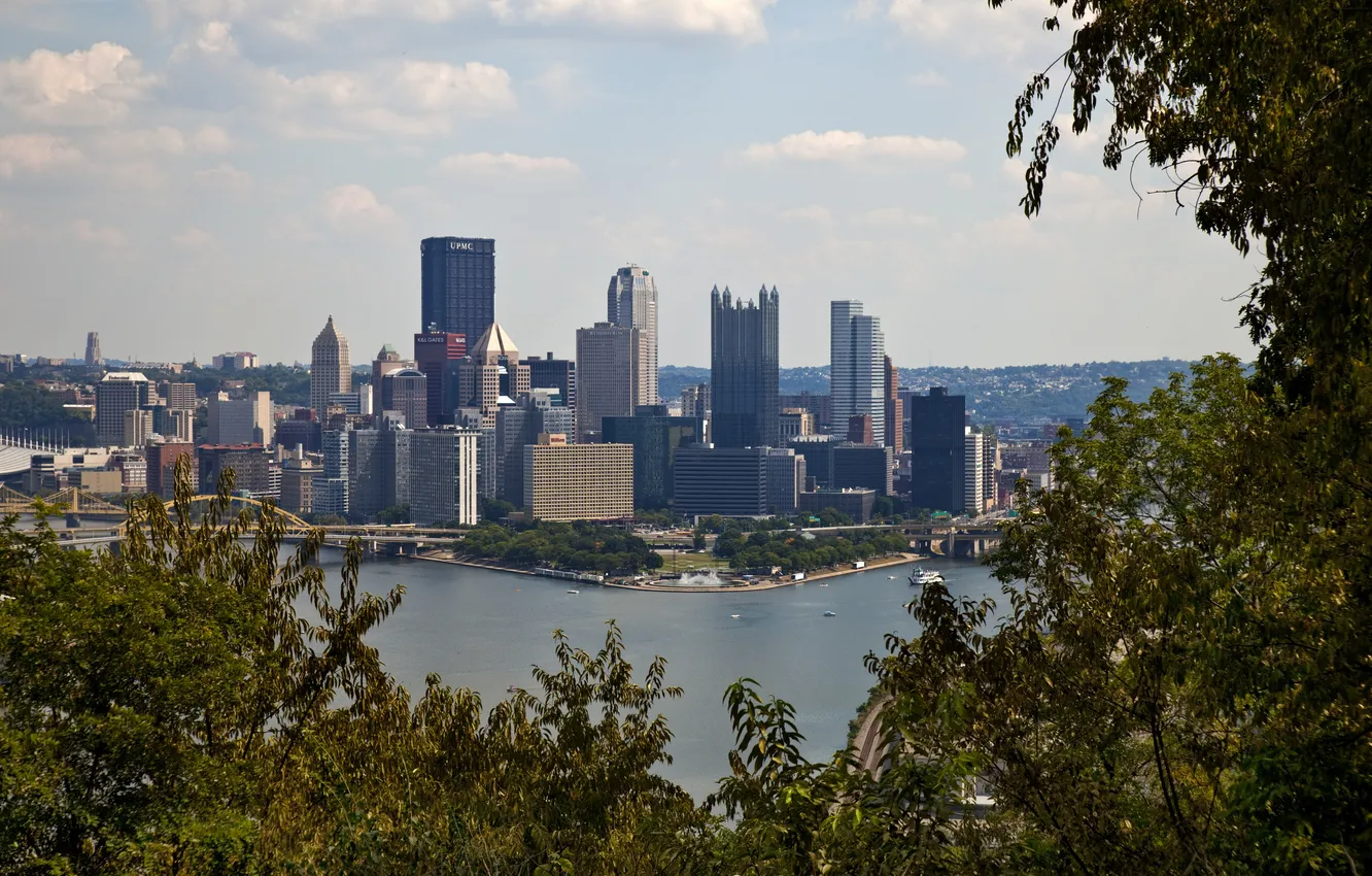 Photo wallpaper city, the city, USA, Pennsylvania, Pittsburgh
