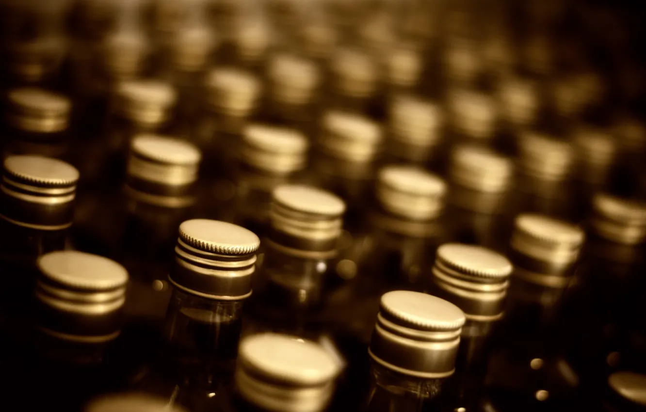 Photo wallpaper macro, background, bottle