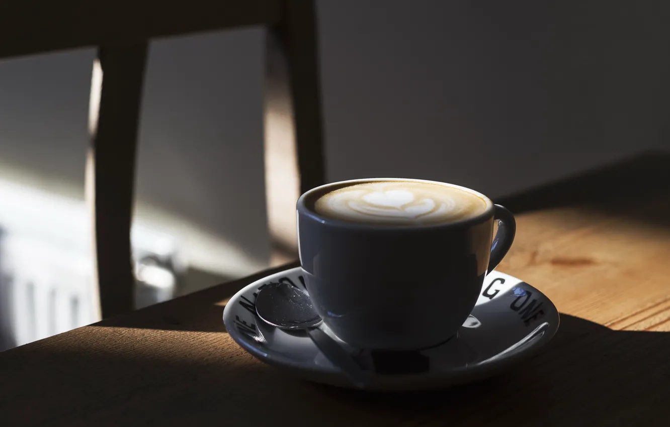 Photo wallpaper light, coffee, Cup