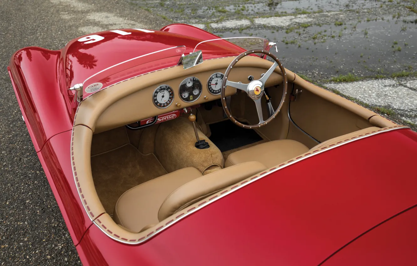 Photo wallpaper Salon, Ferrari, Classic, The wheel, 1950, Classic car, Barchetta, Sports car