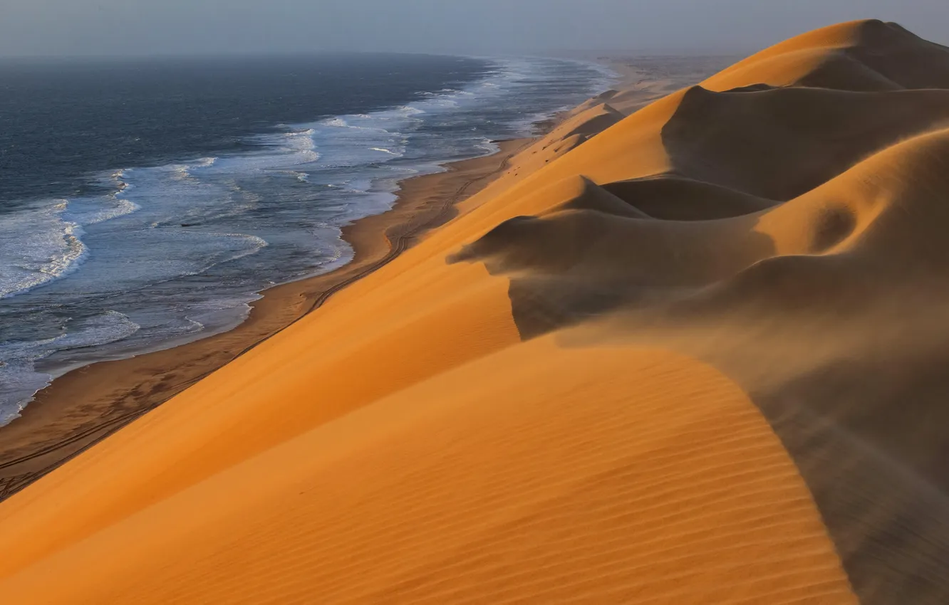 Photo wallpaper sea, shore, dunes