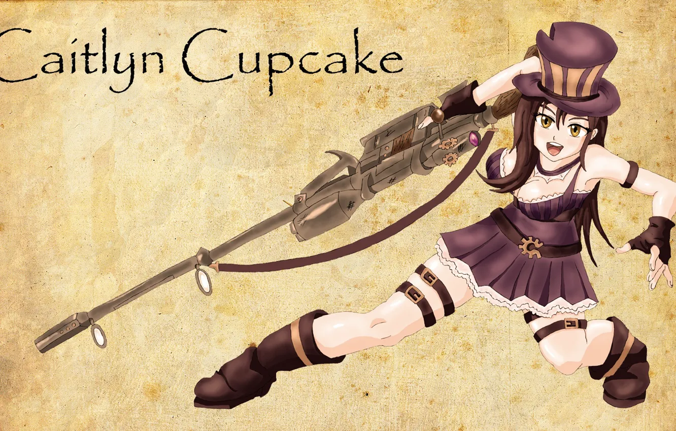 Photo wallpaper Anime, League of Legends, Caitlyn