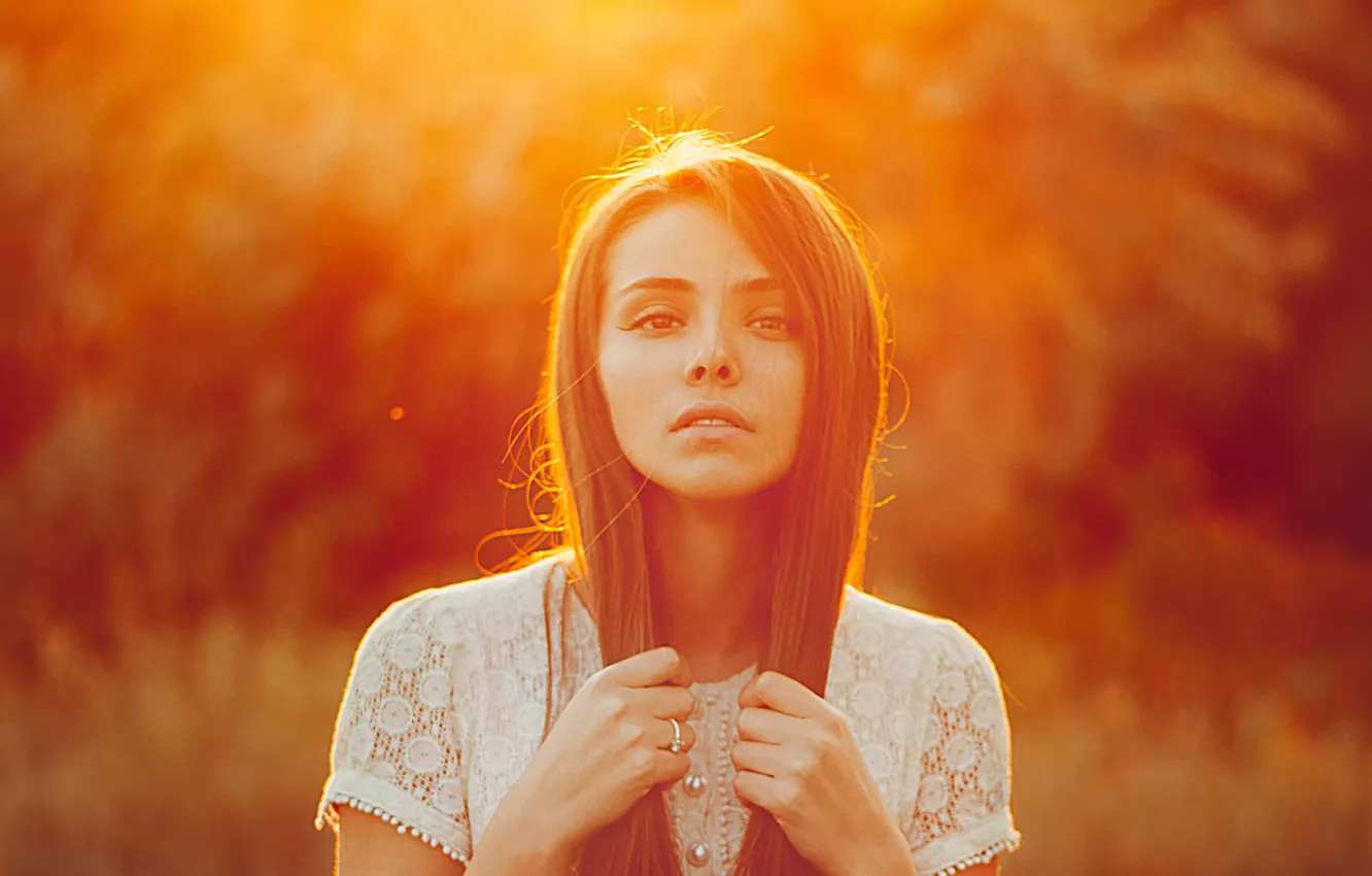 Photo wallpaper portrait, natural light, Lera