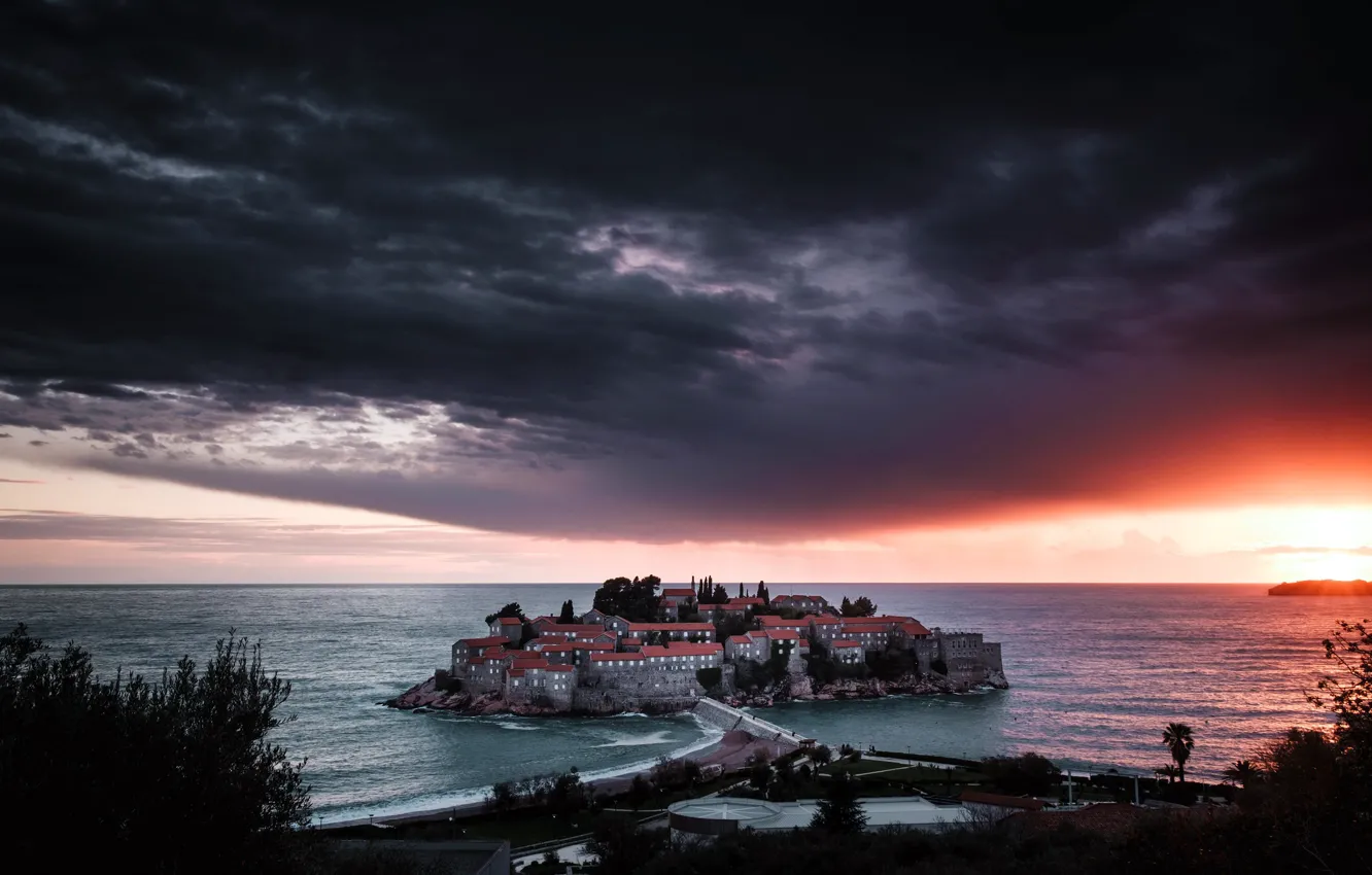 Photo wallpaper Montenegro, Budva, S Stefano
