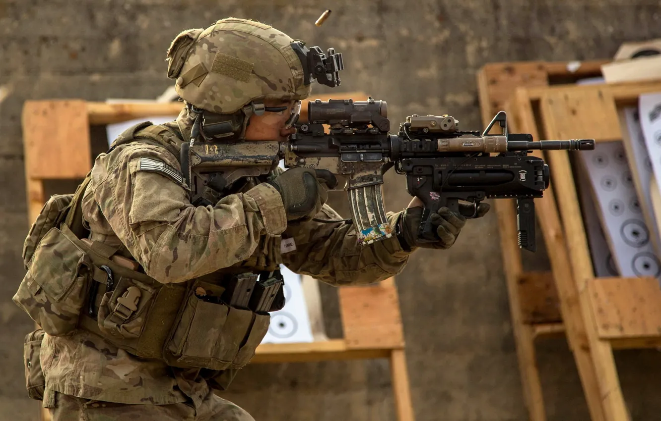 Photo wallpaper weapons, army, soldiers