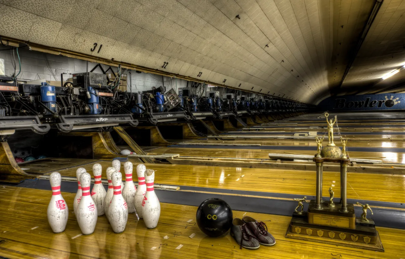 Photo wallpaper sport, hall, bowling
