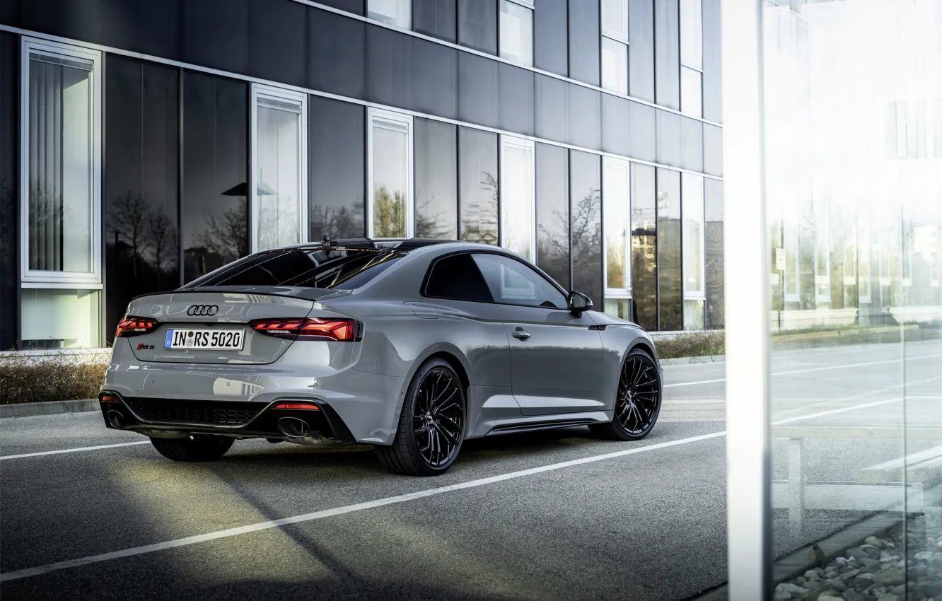 Photo wallpaper asphalt, the city, Audi, coupe, RS 5, 2020, RS5 Coupe