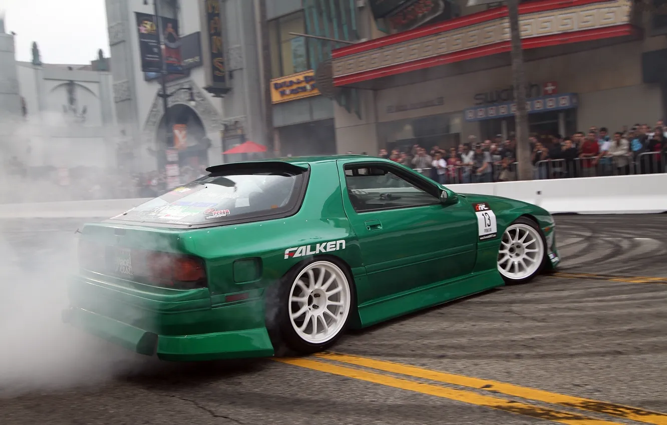 Photo wallpaper city, the city, photo, drift, Toyota, cars, auto