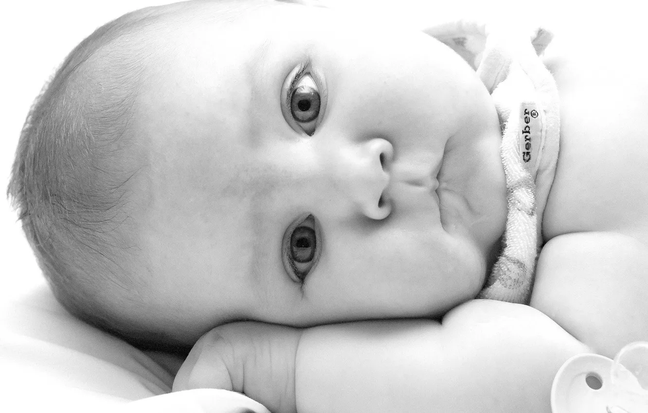 Photo wallpaper eyes, children, baby