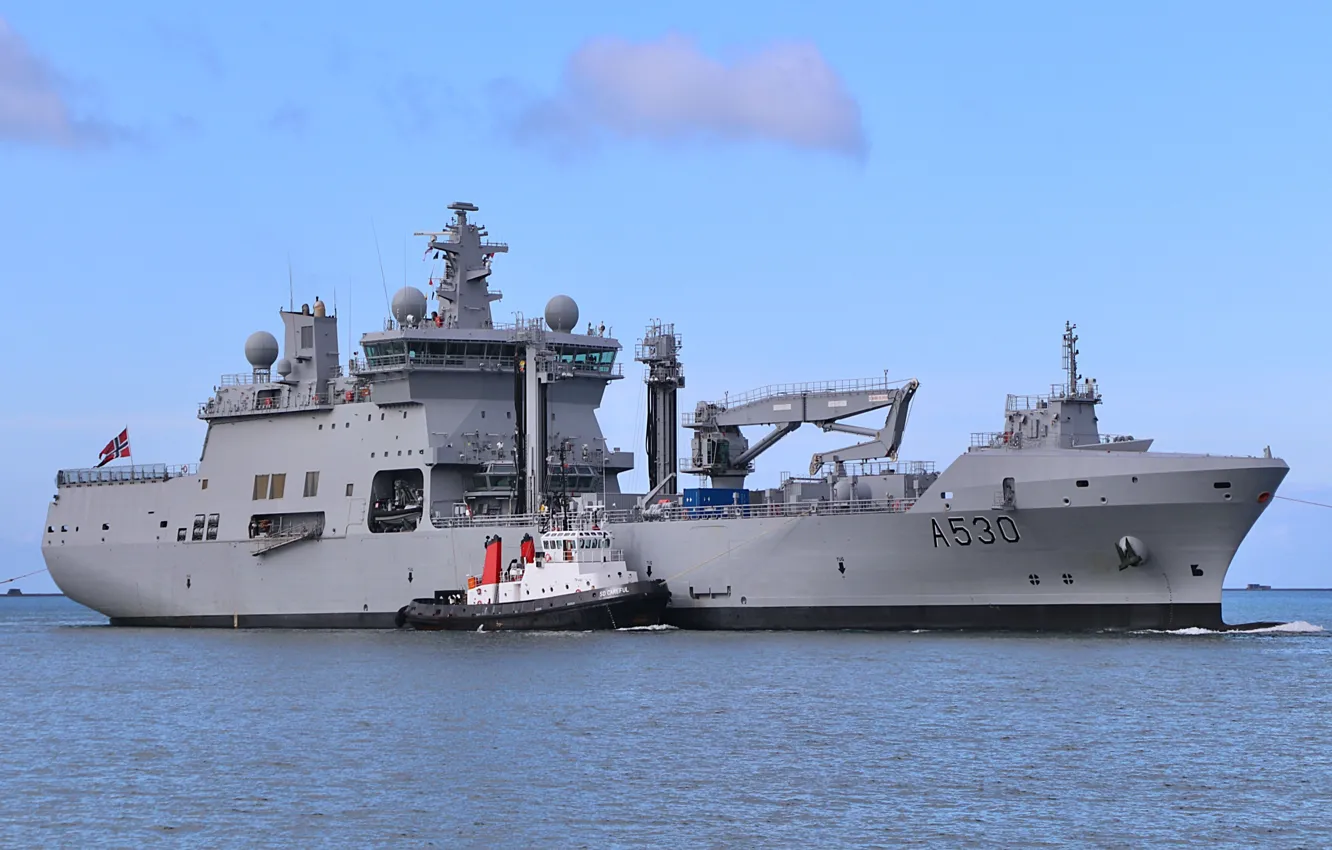 Photo wallpaper tanker, mod, Norwegian Navy